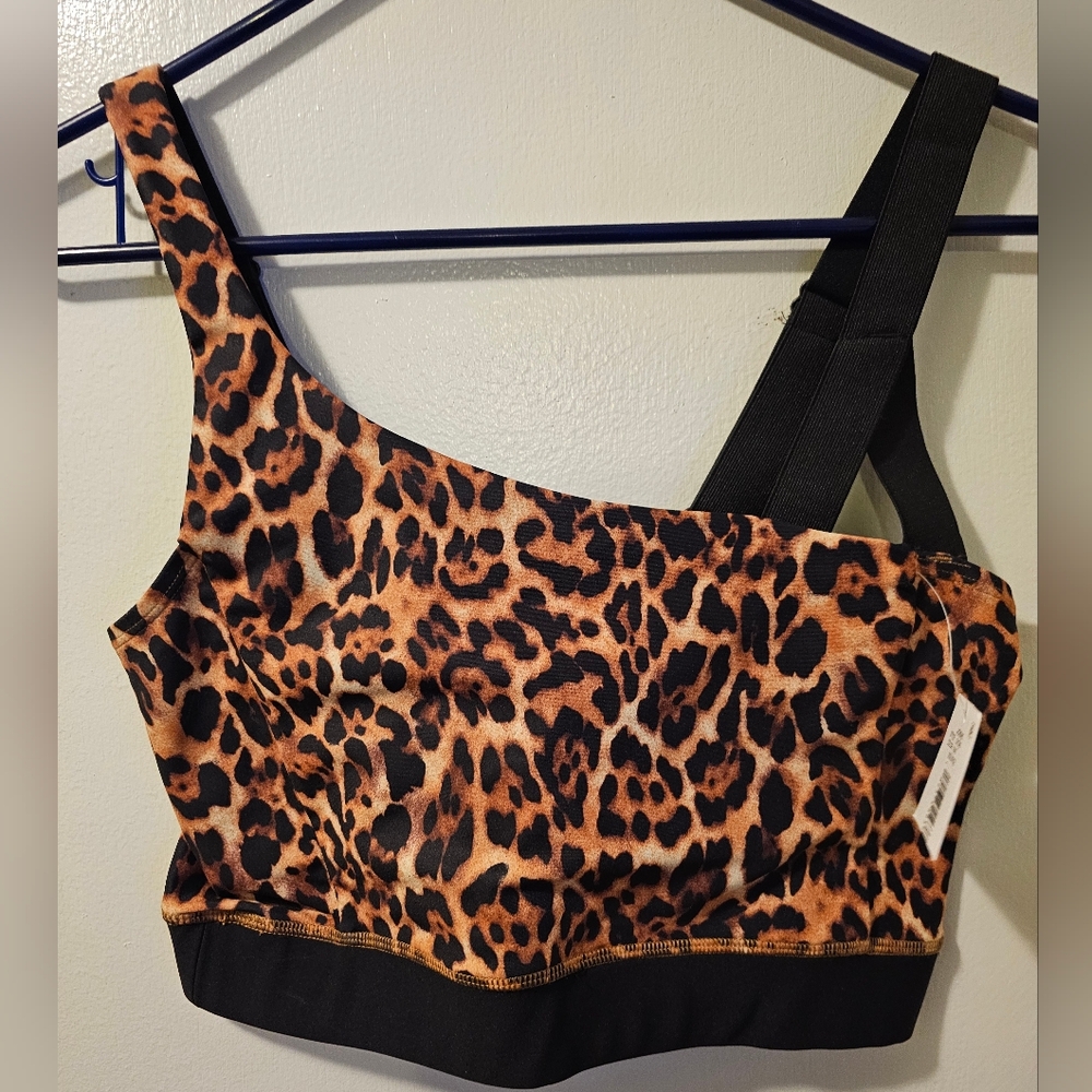 Josie Natori Womens Active Solstice Asymmetrical Cropped Cami Top Size Small New